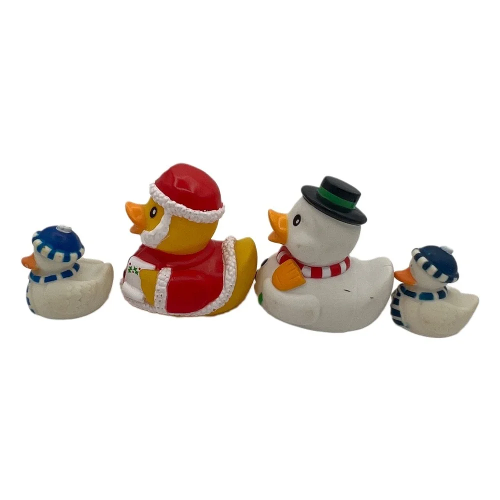 Infantino Christmas Rubber‎ Duck Lot Santa Snowman & Winter Ducks Bath Toy Decor
